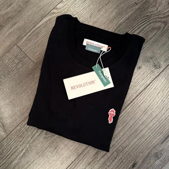 BNWT Revolution of 1995 - Logo Men's Evergreen Loose Fit T-Shirt / Black - Picture 7 of 7